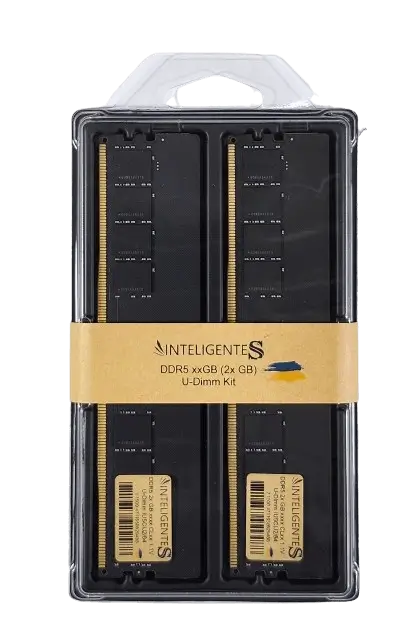 Image of a DDR5 U-DIMM memory kit from Inteligentes